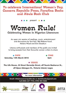 rule An evening of readings to celebrate International Women's Day